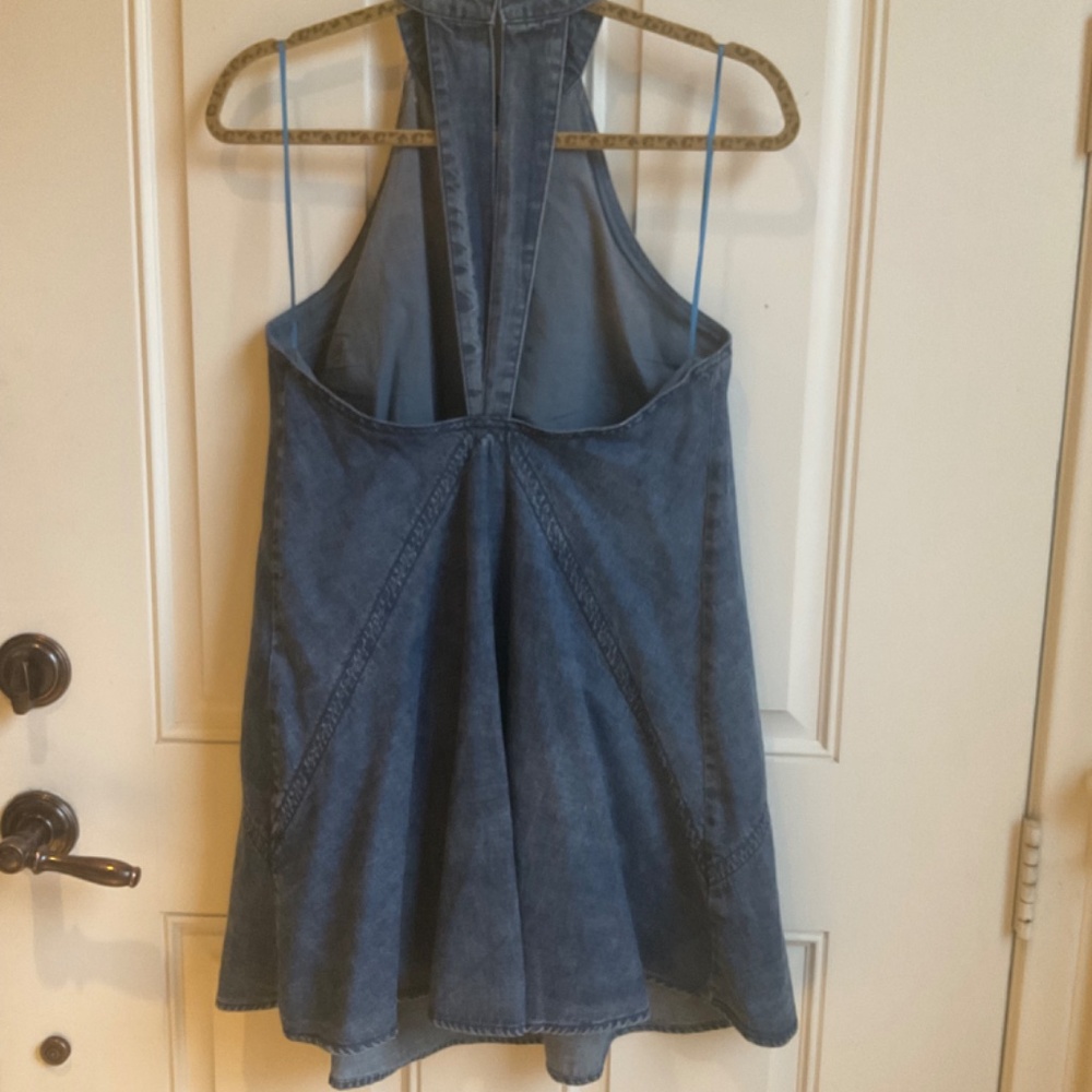 Denim mini halter dress size S - Picture 4 of 6